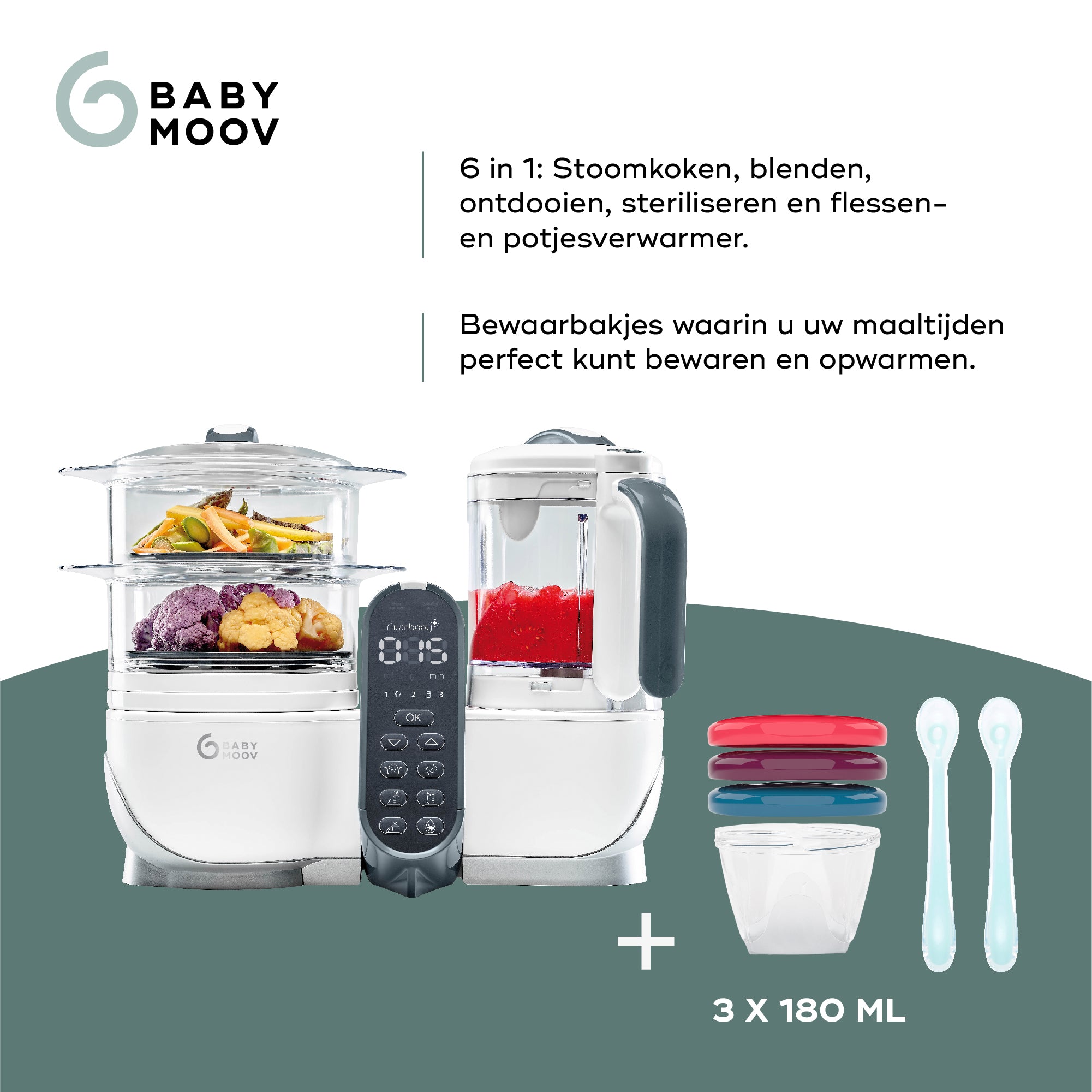 Nutribaby(+) Loft White + 3 babybols en 2 lepels GRATIS