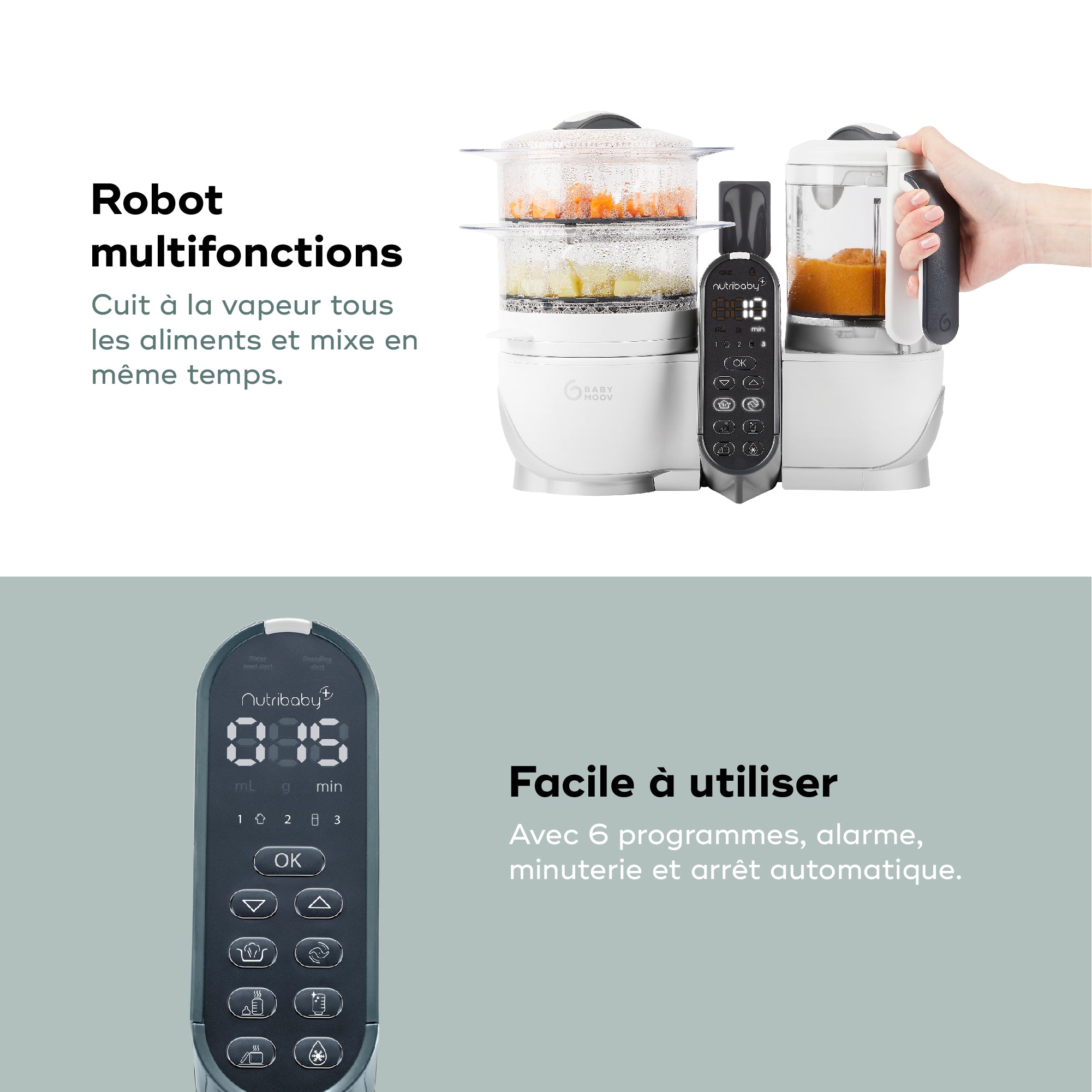 Nutribaby(+) Loft White + 3 babybols en 2 lepels GRATIS