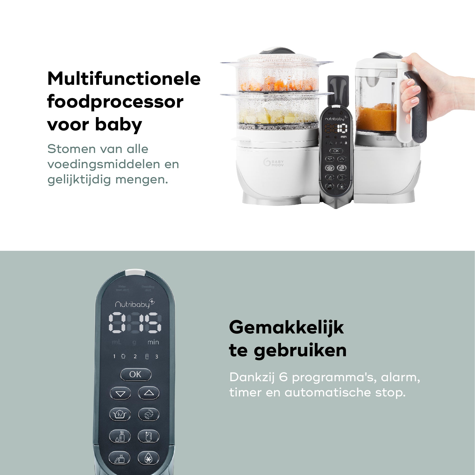 Nutribaby(+) Loft White + 3 babybols en 2 lepels GRATIS
