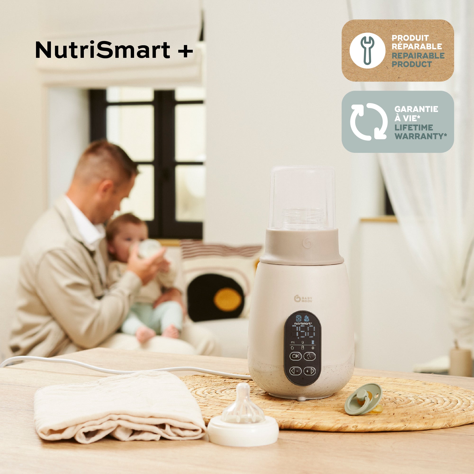 Flessenwarmer en Sterilisator NutriSmart+ - Babymoov