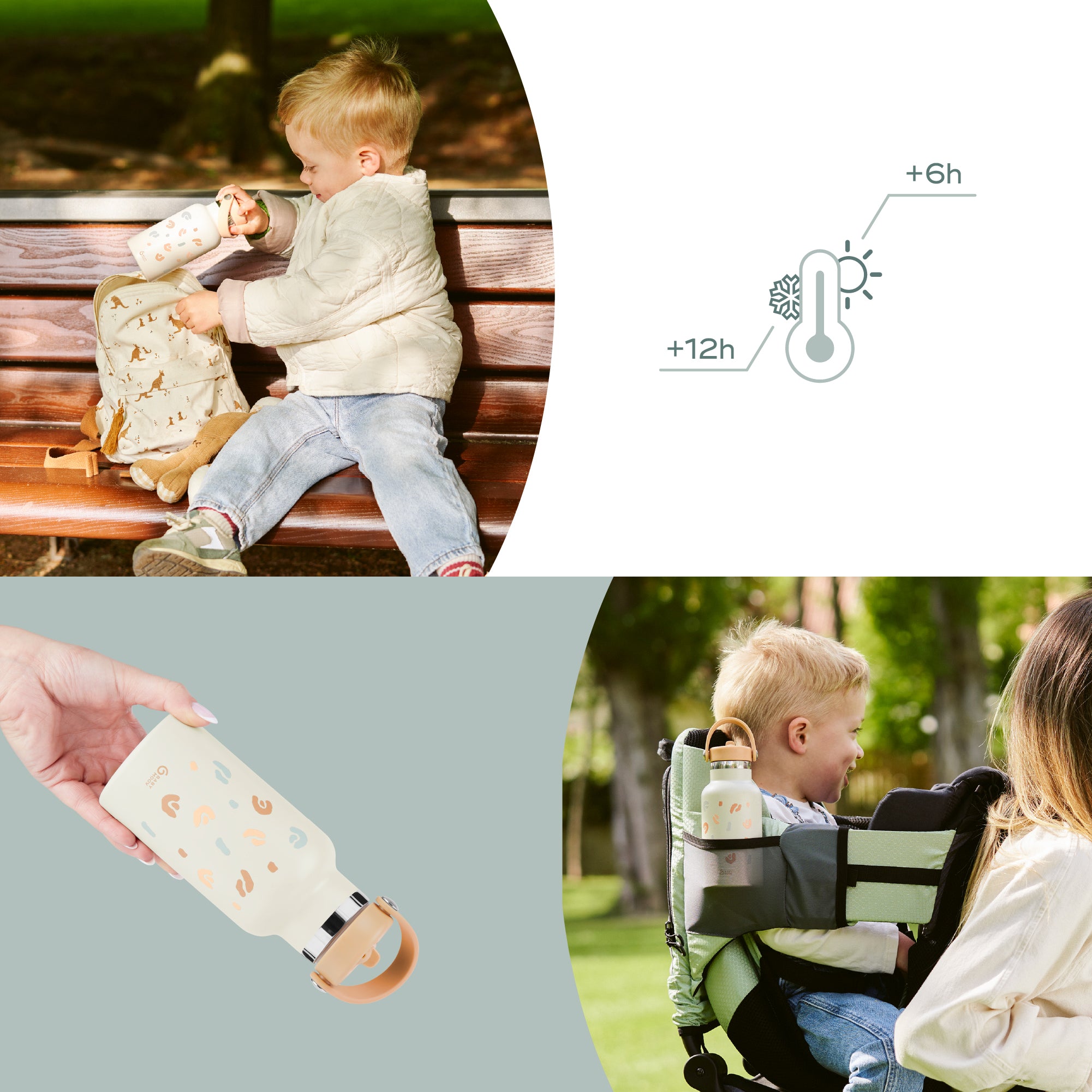 Babymoov Little Explorer Ivory – Geïsoleerde roestvrijstalen kinderfles