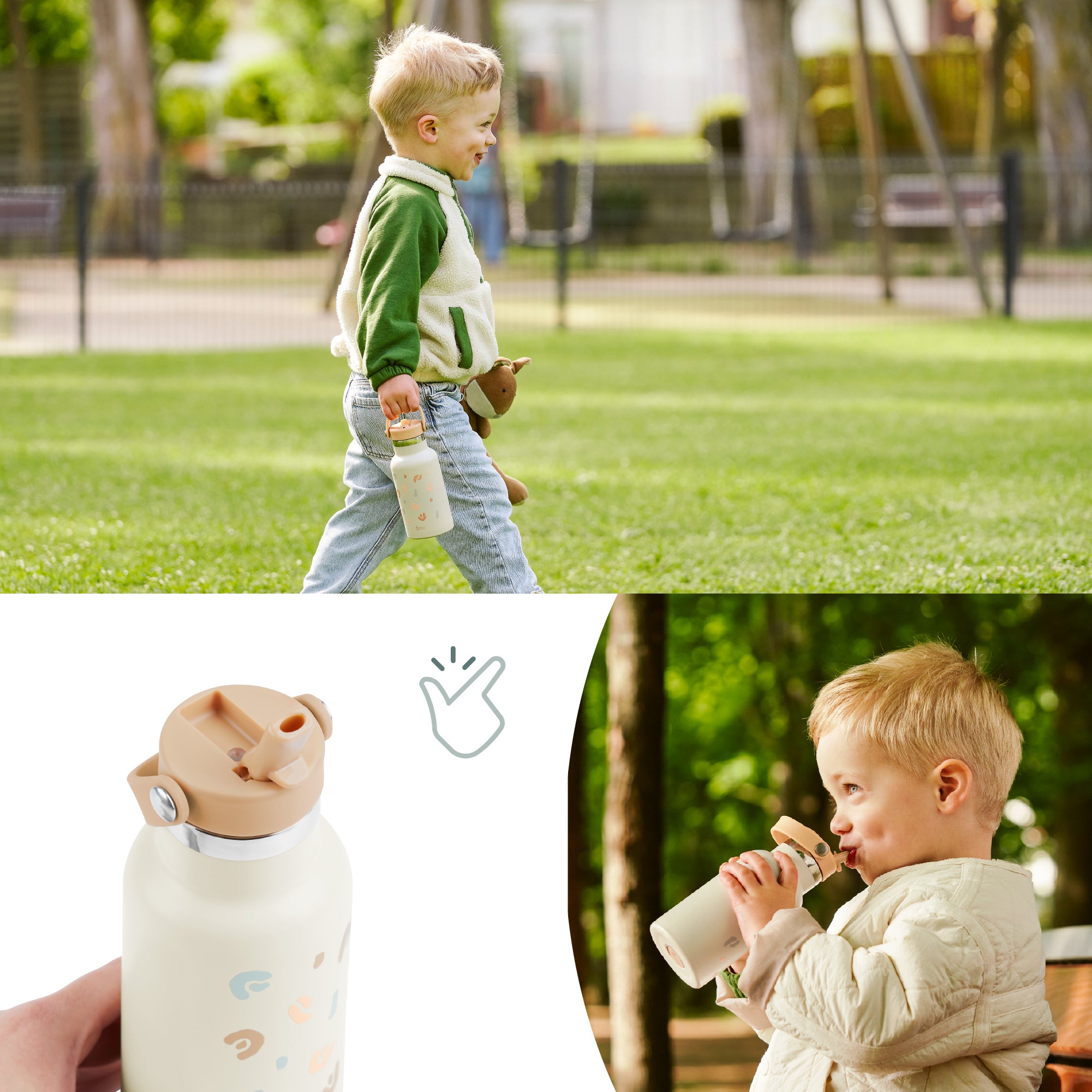 Babymoov Little Explorer Ivory – Geïsoleerde roestvrijstalen kinderfles