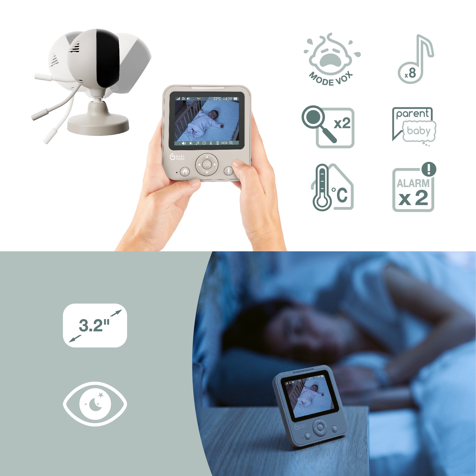 Essentiële camera babyfoon Yoo Start