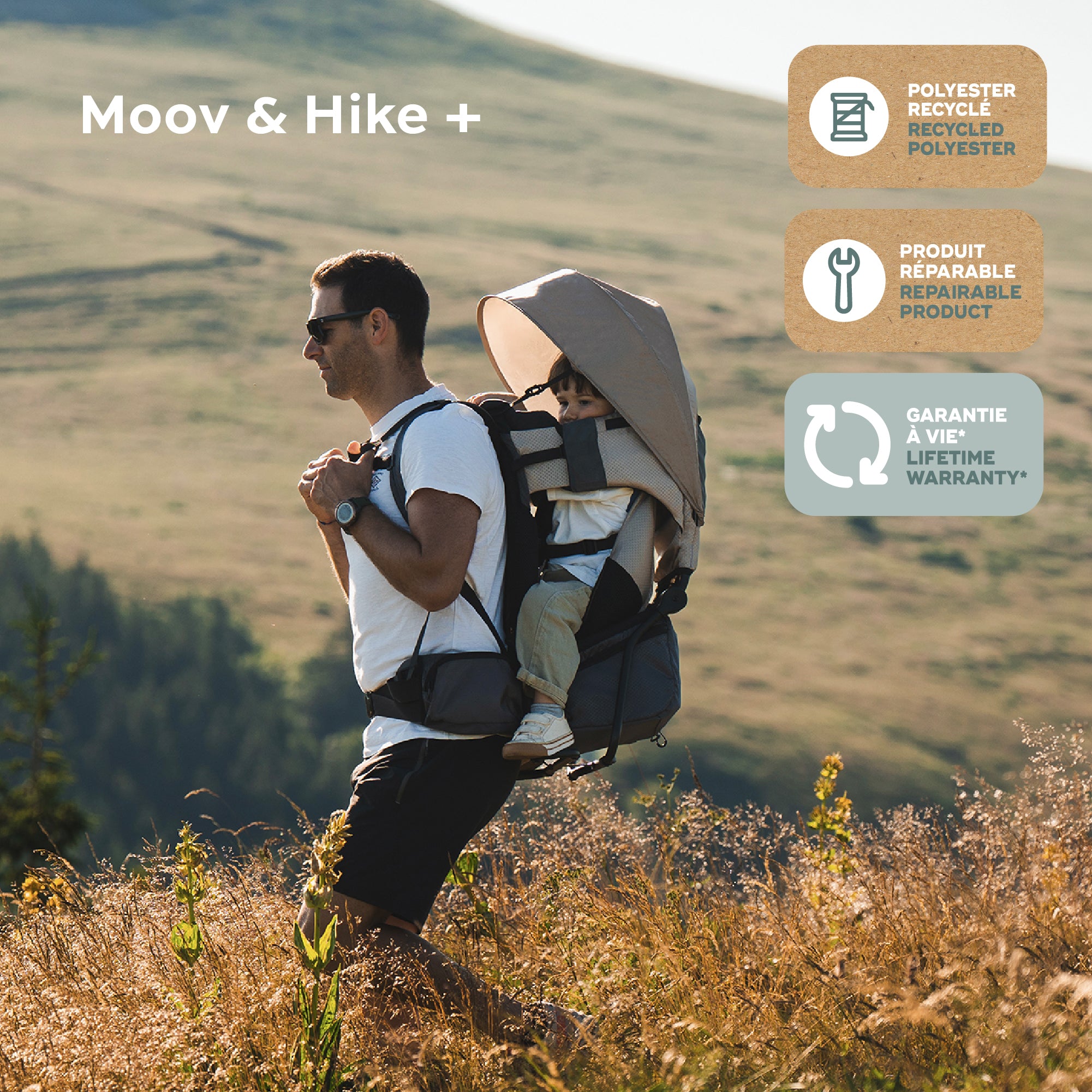Moov & Hike (+) Rugdrager en regenhoes