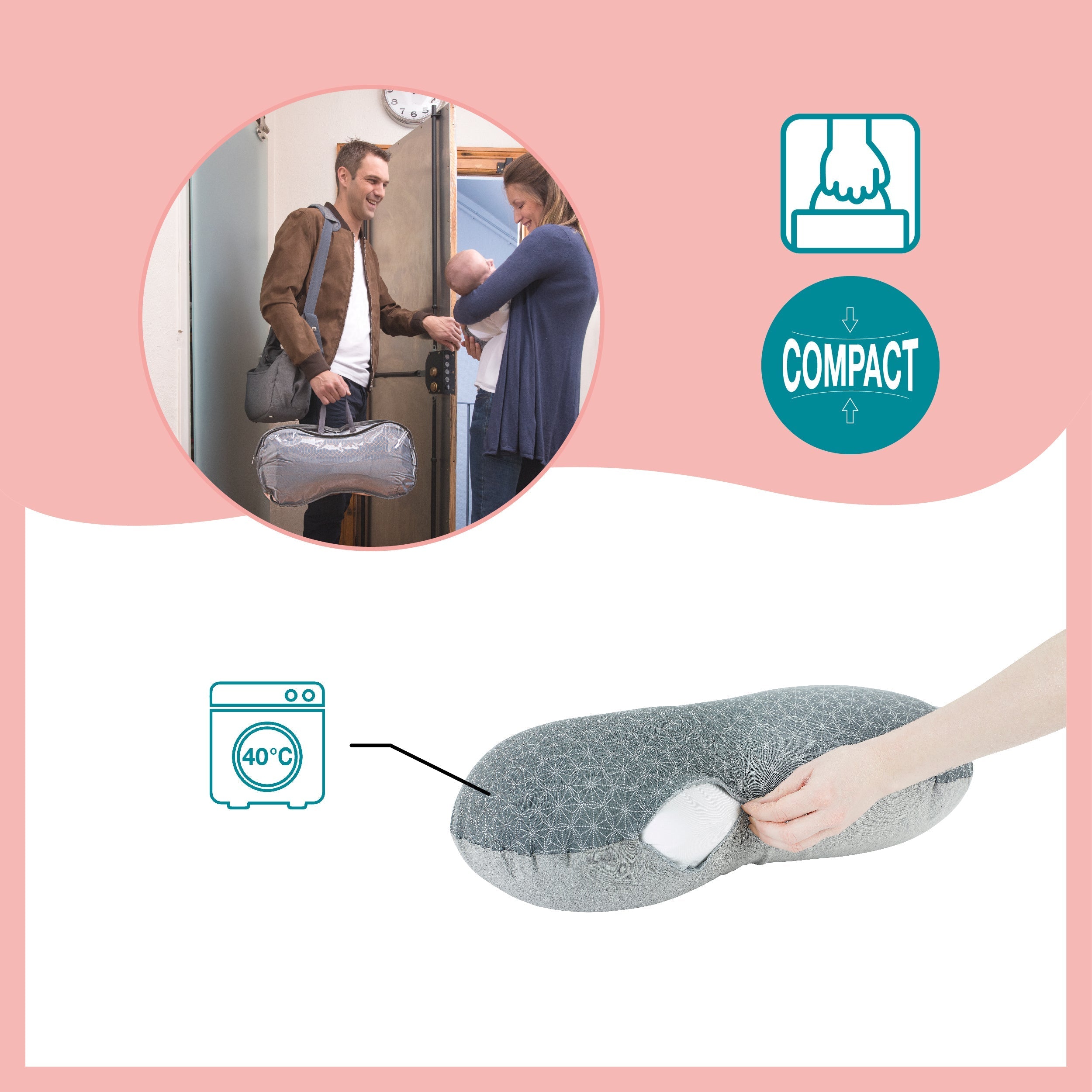 Pack Dream Belt Smokey + voedingskussen Mum & b