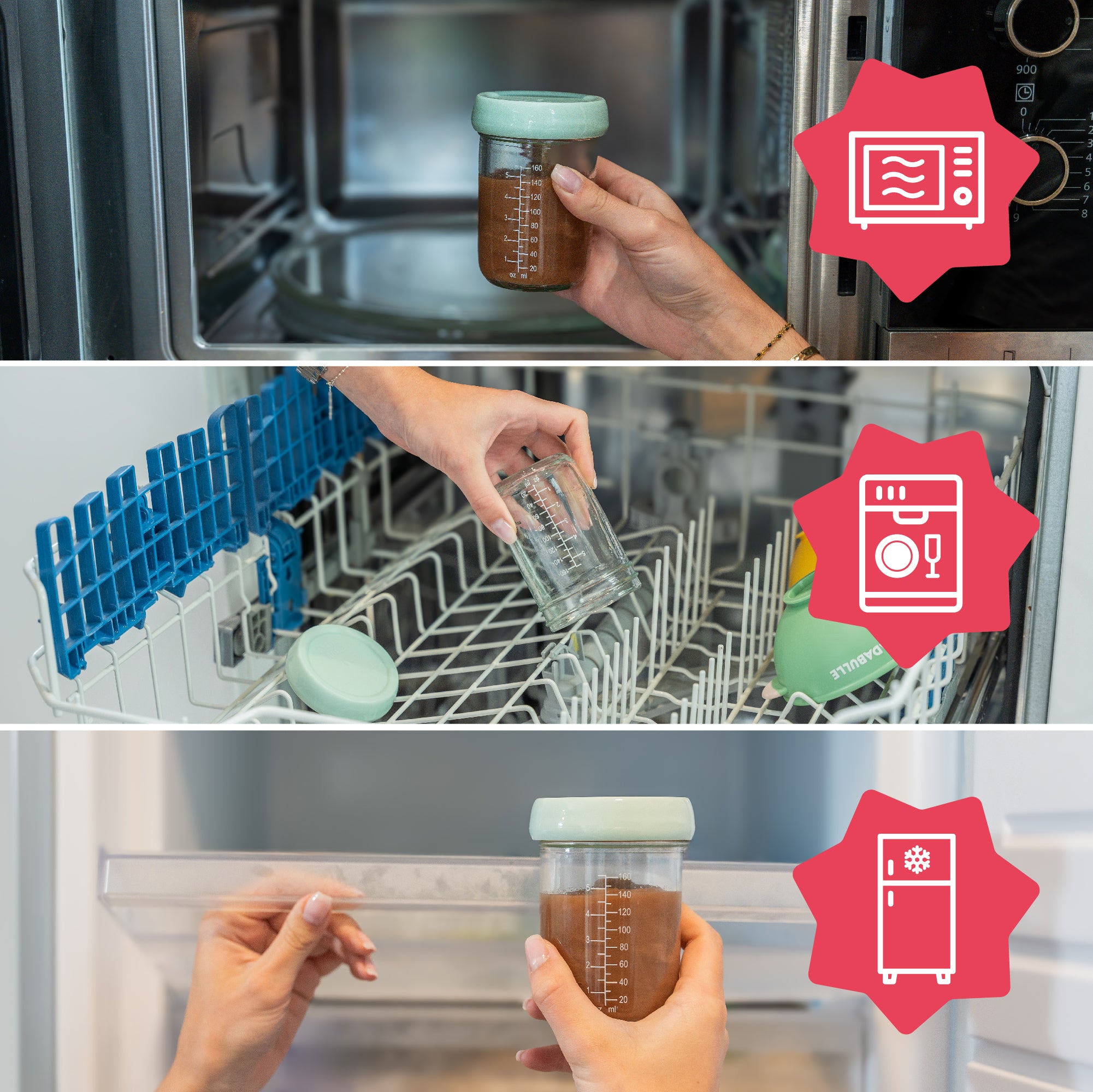 Glazen Badabowls babypotjes Badabulle