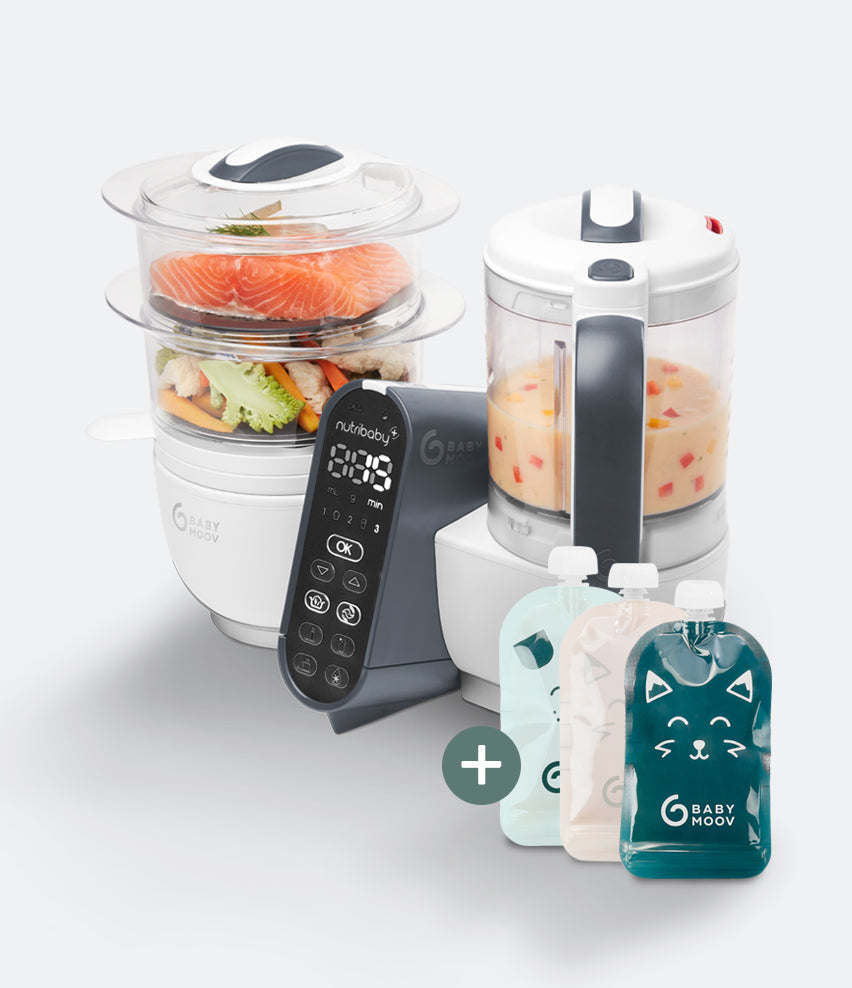 Pack Nutribaby(+) wit & ISY Pouches Herbruikbare waterflessen