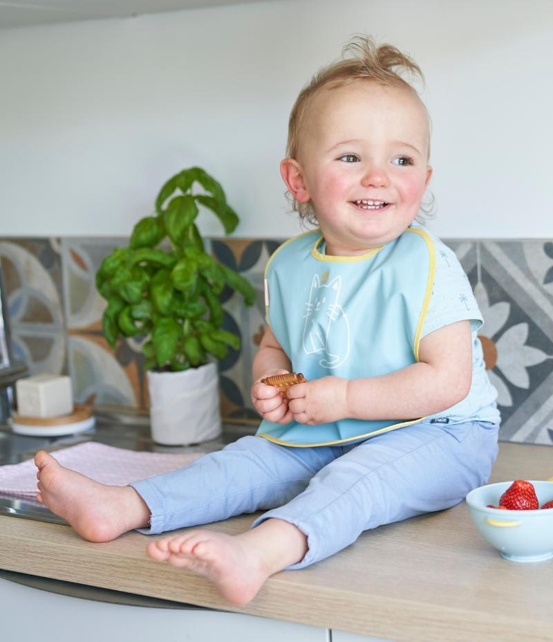 Set van 2 slabbetjes van zacht materiaal