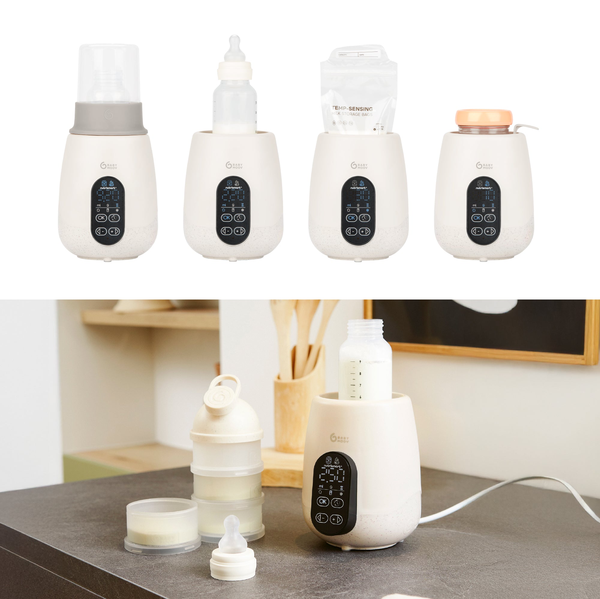 Flessenwarmer en Sterilisator NutriSmart+ - Babymoov