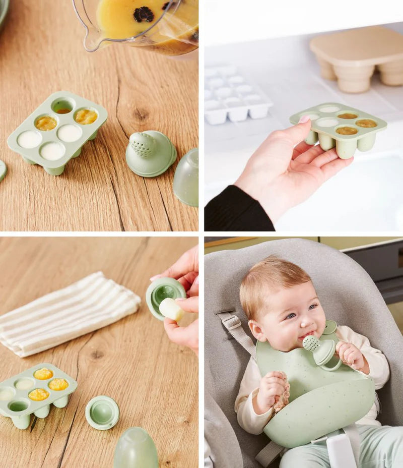 Set Siliconen bakjes + Knabbelaar 