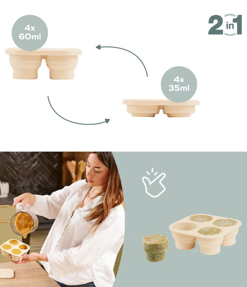 Set Siliconen bakjes + Knabbelaar 